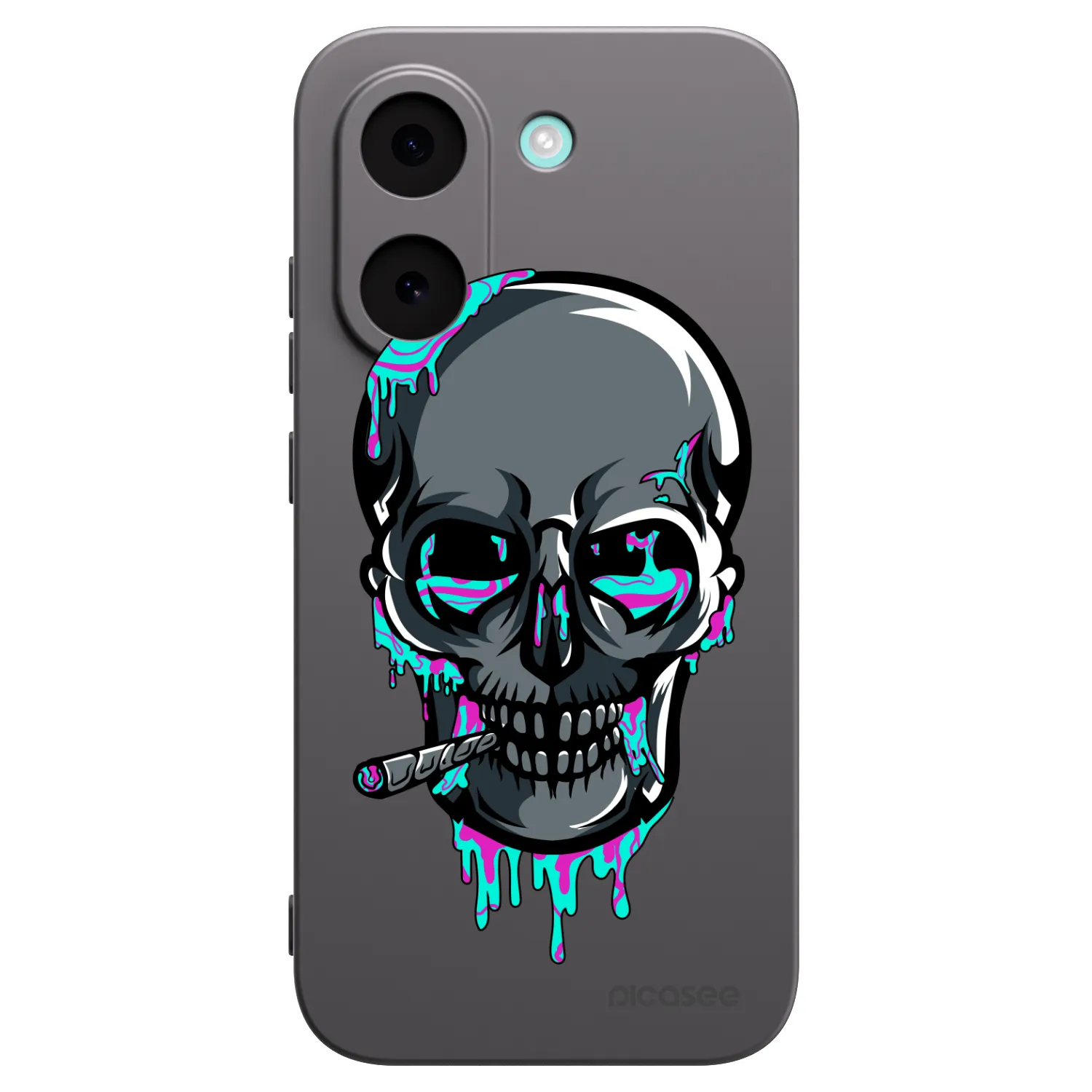 Picasee silikónový čierny obal pre Xiaomi Poco X8 Pro - EARTH - Lebka 3.0