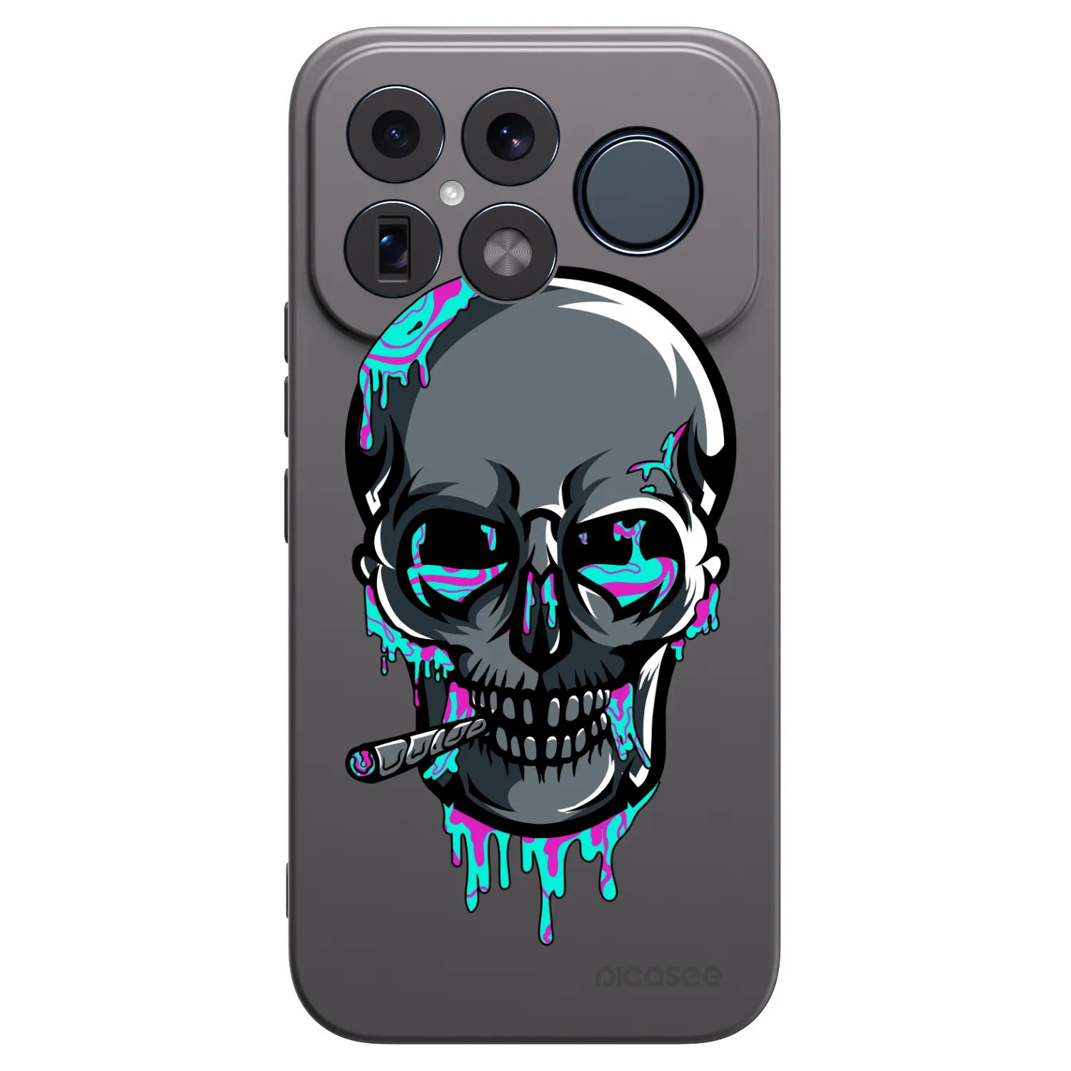 Picasee silikónový čierny obal pre Xiaomi Poco F8 Ultra - EARTH - Lebka 3.0