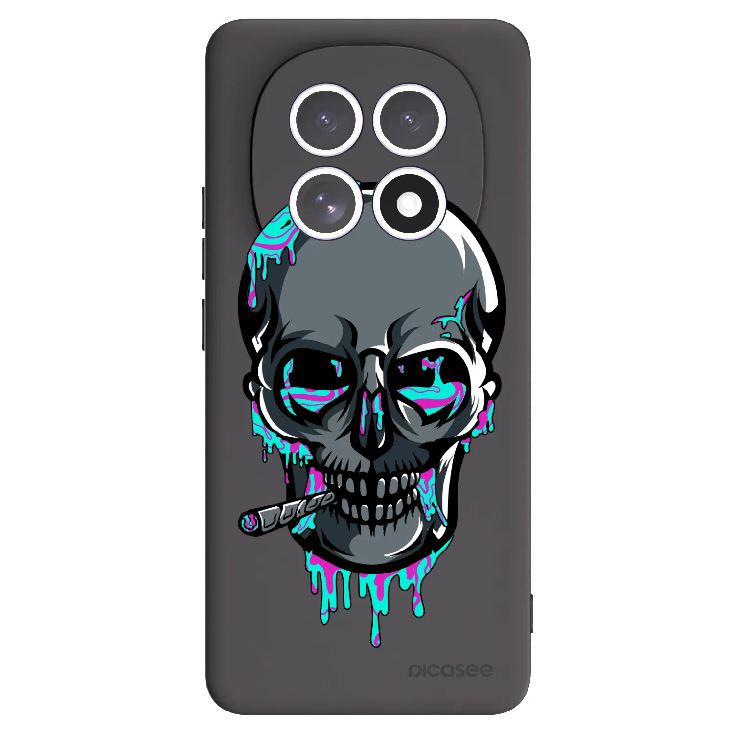 Picasee silikónový čierny obal pre Xiaomi Redmi Note 15 5G - EARTH - Lebka 3.0