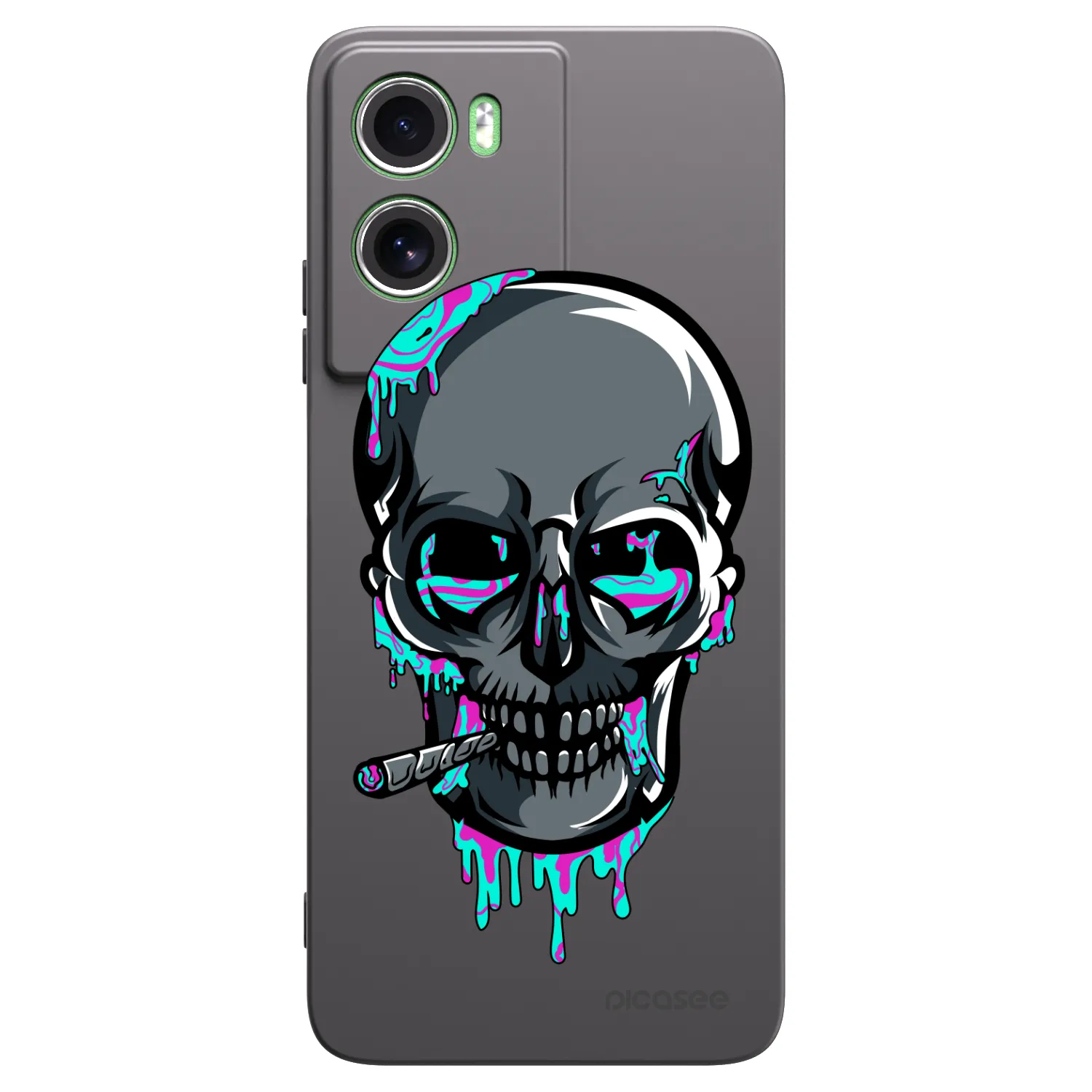 Picasee silikónový čierny obal pre Motorola Moto G06 - EARTH - Lebka 3.0