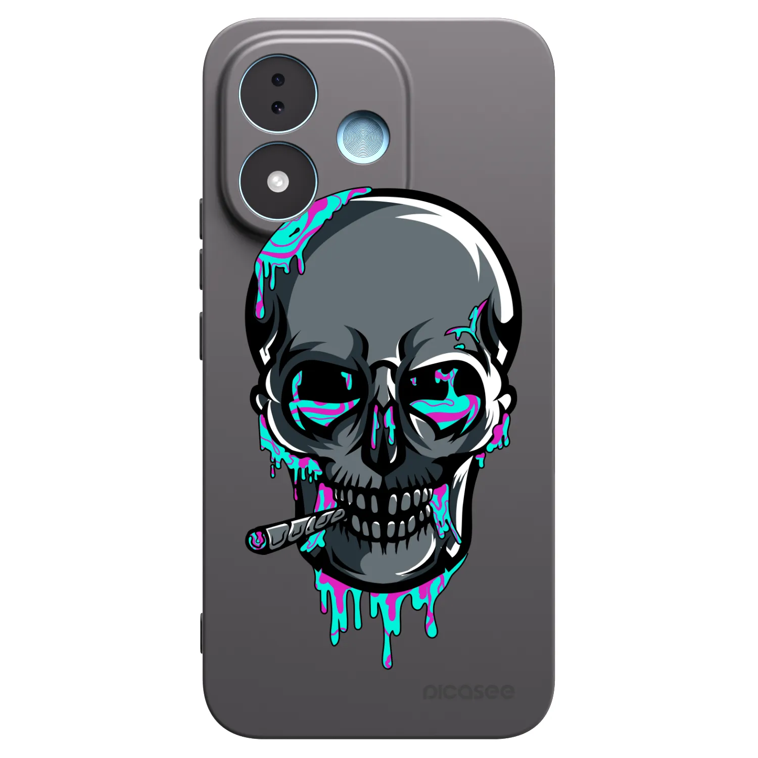 Picasee silikónový čierny obal pre Xiaomi Redmi Note 17 5G - EARTH - Lebka 3.0