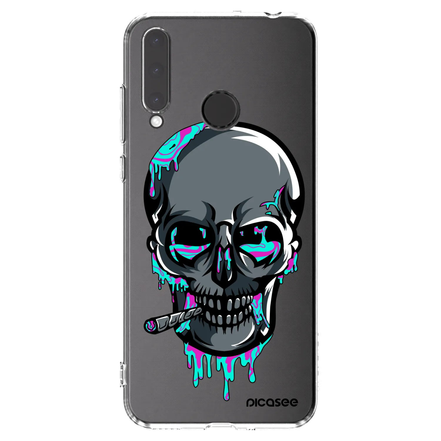 Picasee silikónový prehľadný obal pre Honor 20 Lite - EARTH - Lebka 3.0