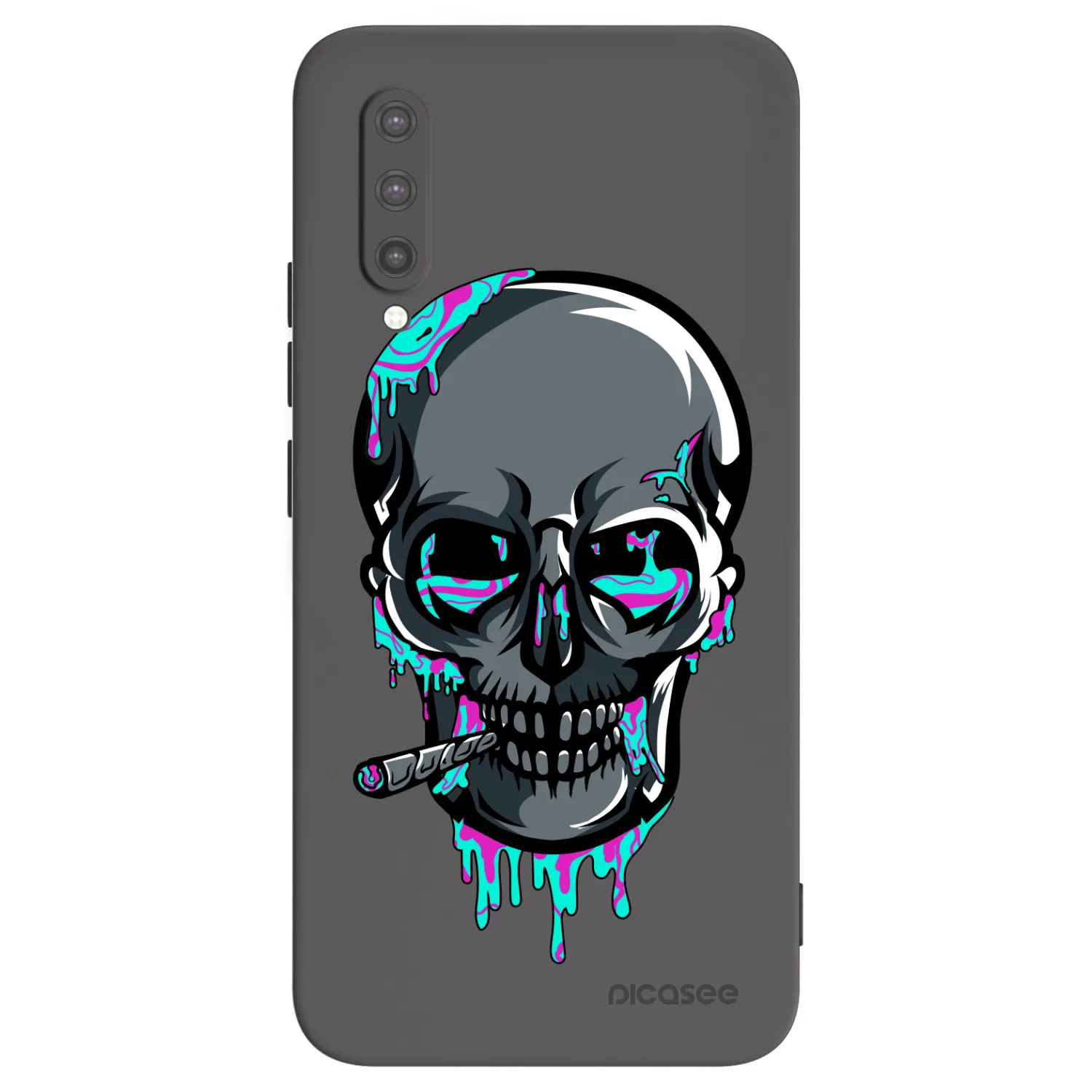 Picasee silikónový čierny obal pre Xiaomi Mi 9 Lite - EARTH - Lebka 3.0