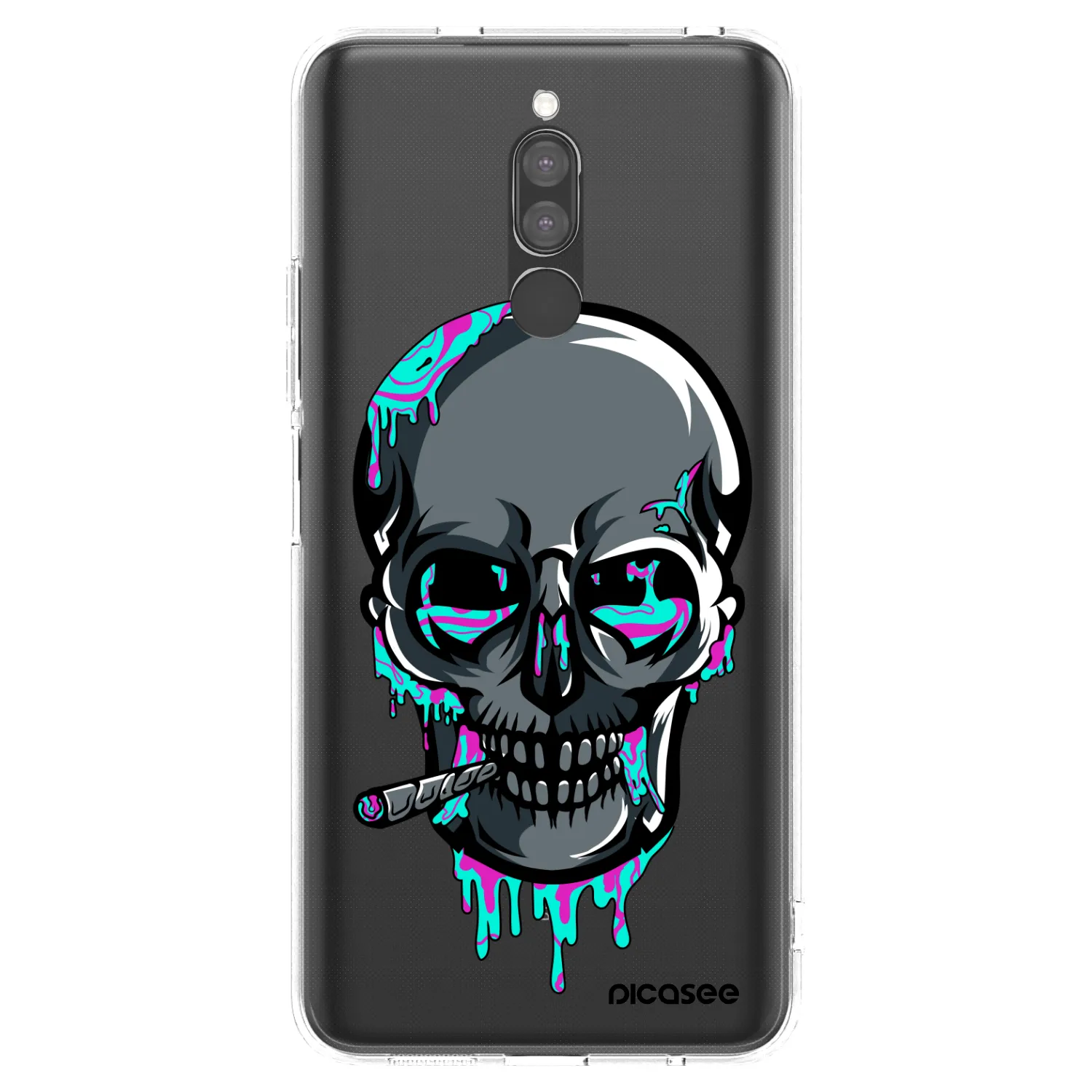 Picasee silikónový prehľadný obal pre Xiaomi Redmi 8 - EARTH - Lebka 3.0