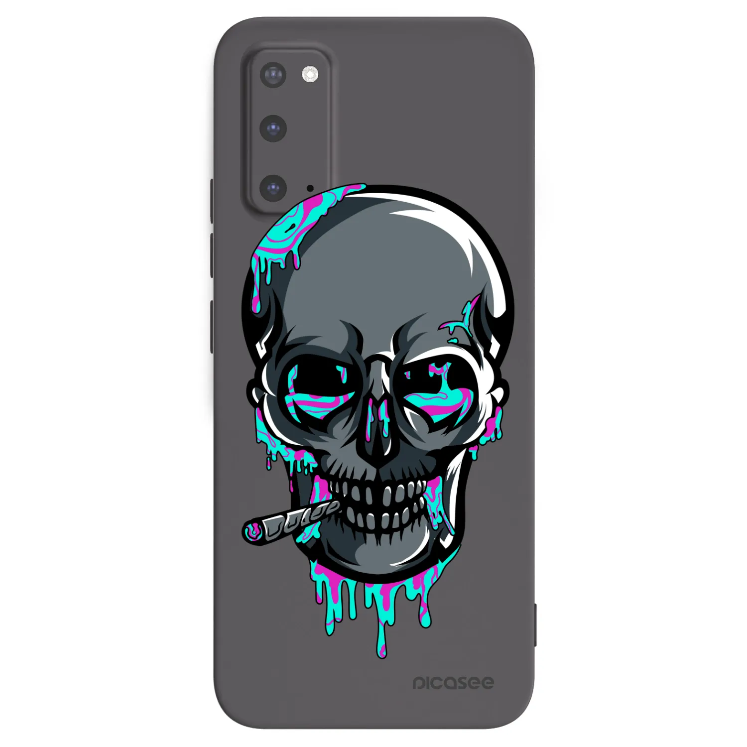 Picasee silikónový čierny obal pre Samsung Galaxy S20 G980F - EARTH - Lebka 3.0