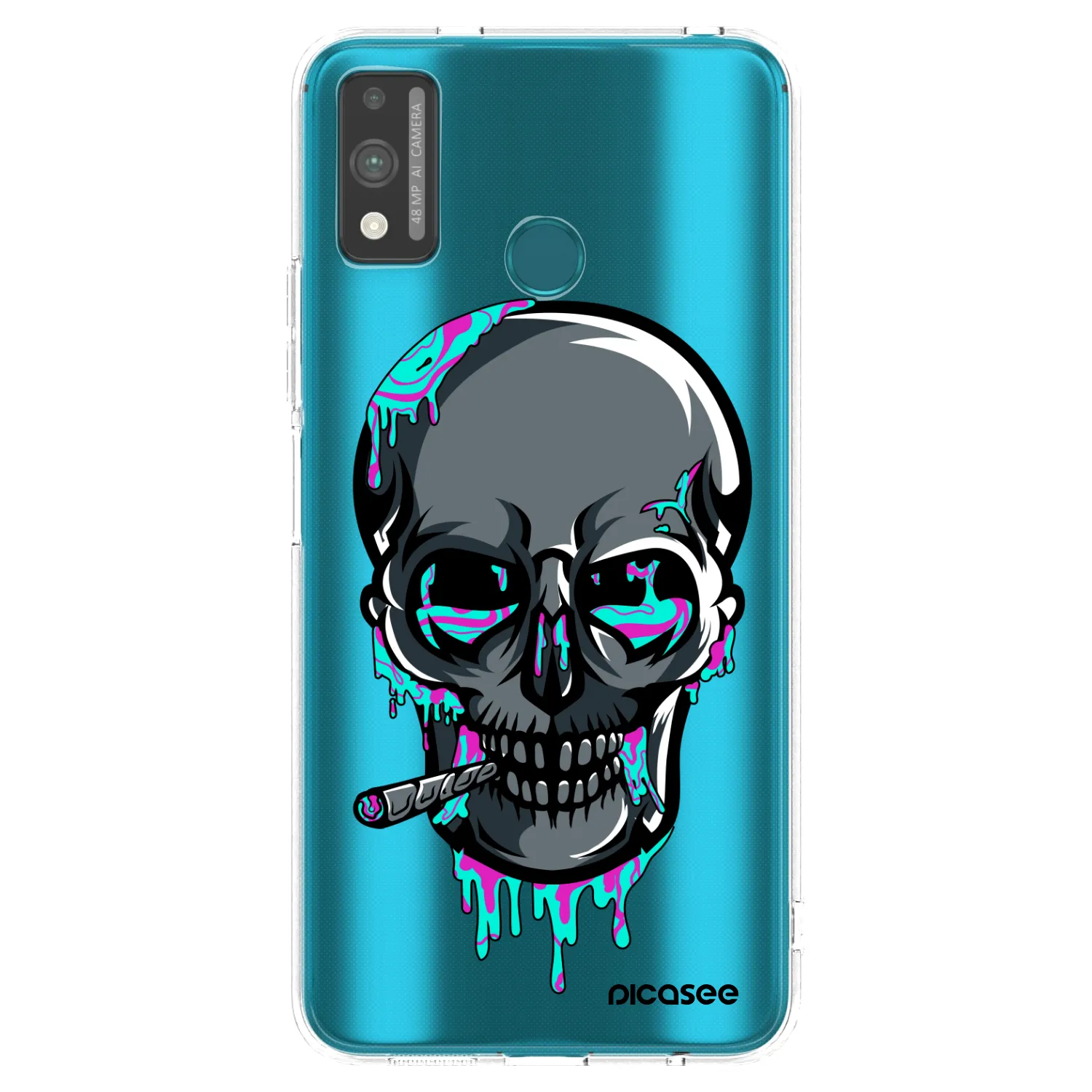 Picasee silikónový prehľadný obal pre Honor 9X Lite - EARTH - Lebka 3.0