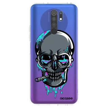 Picasee silikónový prehľadný obal pre Xiaomi Redmi 9 - EARTH - Lebka 3.0