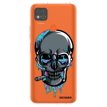 Picasee silikónový prehľadný obal pre Xiaomi Redmi 9C - EARTH - Lebka 3.0