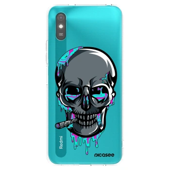 Picasee silikónový prehľadný obal pre Xiaomi Redmi 9A - EARTH - Lebka 3.0
