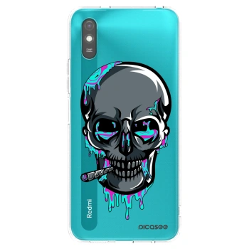 Picasee silikónový čierny obal pre Xiaomi Redmi 9A - EARTH - Lebka 3.0