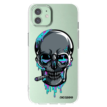Picasee silikónový prehľadný obal pre Apple iPhone 12 Pro - EARTH - Lebka 3.0