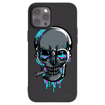 Picasee silikónový čierny obal pre Apple iPhone 12 Pro Max - EARTH - Lebka 3.0