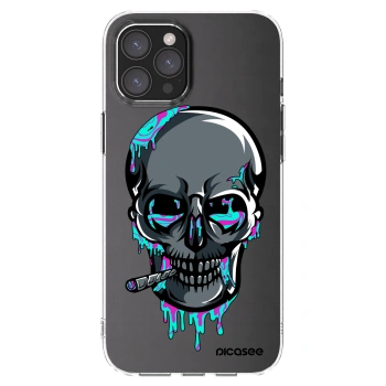 Picasee silikónový prehľadný obal pre Apple iPhone 12 Pro Max - EARTH - Lebka 3.0