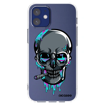 Picasee silikónový prehľadný obal pre Apple iPhone 12 mini - EARTH - Lebka 3.0