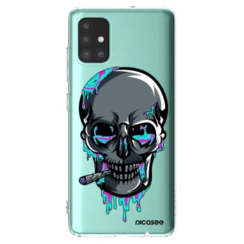Picasee silikónový prehľadný obal pre Samsung Galaxy M51 M515F - EARTH - Lebka 3.0
