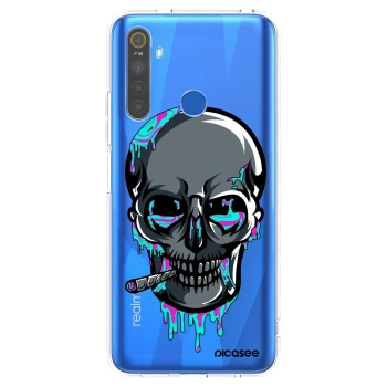 Picasee silikónový prehľadný obal pre Realme 5 - EARTH - Lebka 3.0