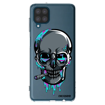 Picasee silikónový prehľadný obal pre Samsung Galaxy A12 A125F - EARTH - Lebka 3.0