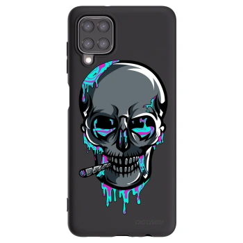 Picasee silikónový čierny obal pre Samsung Galaxy A12 A125F - EARTH - Lebka 3.0