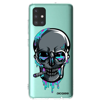 Picasee silikónový prehľadný obal pre Samsung Galaxy M31s - EARTH - Lebka 3.0