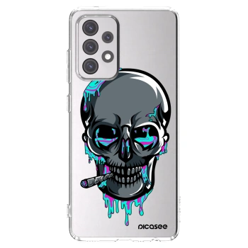 Picasee silikónový prehľadný obal pre Samsung Galaxy A52 5G A525F - EARTH - Lebka 3.0