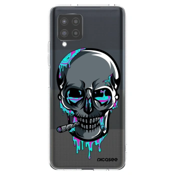 Picasee silikónový prehľadný obal pre Samsung Galaxy A42 A426B - EARTH - Lebka 3.0