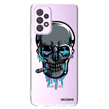 Picasee silikónový prehľadný obal pre Samsung Galaxy A32 5G A326B - EARTH - Lebka 3.0