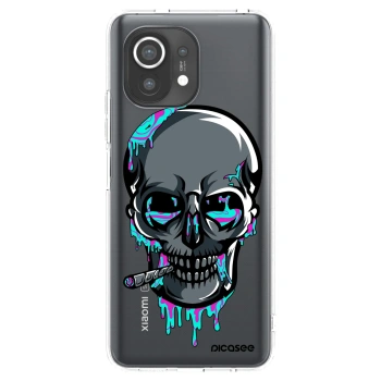 Picasee silikónový prehľadný obal pre Xiaomi Mi 11 - EARTH - Lebka 3.0