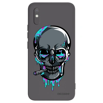 Picasee silikónový čierny obal pre Xiaomi Redmi 9AT - EARTH - Lebka 3.0