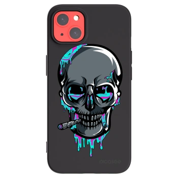 Picasee silikónový čierny obal pre Apple iPhone 13 - EARTH - Lebka 3.0