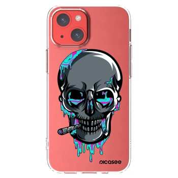 Picasee silikónový prehľadný obal pre Apple iPhone 13 mini - EARTH - Lebka 3.0