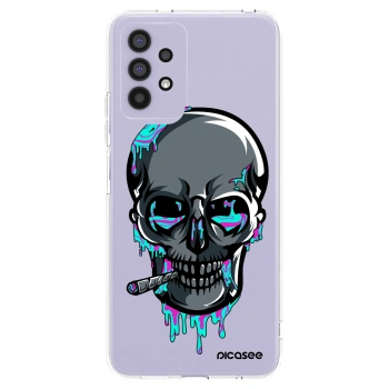 Picasee silikónový prehľadný obal pre Samsung Galaxy A32 4G SM-A325F - EARTH - Lebka 3.0