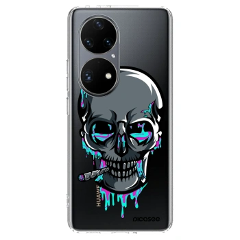 Picasee silikónový prehľadný obal pre Huawei P50 - EARTH - Lebka 3.0