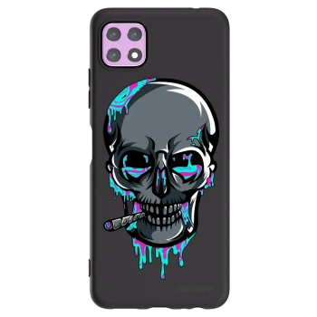 Picasee silikónový čierny obal pre Samsung Galaxy A22 A226B 5G - EARTH - Lebka 3.0