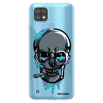 Picasee silikónový prehľadný obal pre Realme C21 - EARTH - Lebka 3.0