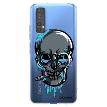 Picasee silikónový prehľadný obal pre Realme 7 - EARTH - Lebka 3.0