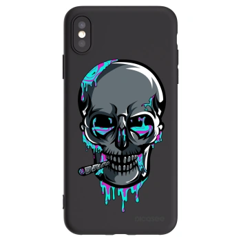 Picasee silikónový čierny obal pre Apple iPhone XS Max - EARTH - Lebka 3.0