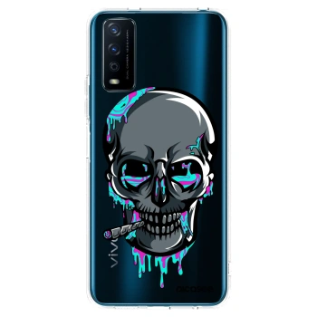 Picasee silikónový prehľadný obal pre Vivo Y11s - EARTH - Lebka 3.0