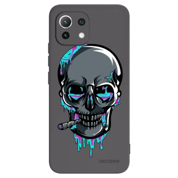 Picasee silikónový čierny obal pre Xiaomi 11 Lite 5G NE - EARTH - Lebka 3.0