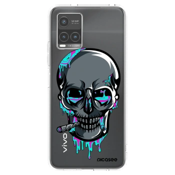 Picasee silikónový prehľadný obal pre Vivo Y33s - EARTH - Lebka 3.0