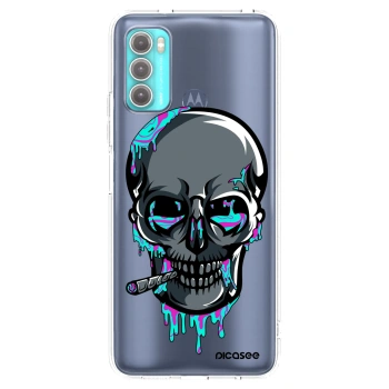 Picasee silikónový prehľadný obal pre Motorola Moto G60 - EARTH - Lebka 3.0