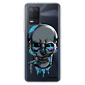 Picasee silikónový prehľadný obal pre Realme 8 5G - EARTH - Lebka 3.0