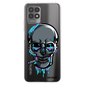 Picasee silikónový prehľadný obal pre Realme 8i - EARTH - Lebka 3.0