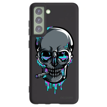 Picasee silikónový čierny obal pre Samsung Galaxy S21 FE 5G - EARTH - Lebka 3.0