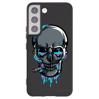 Picasee silikónový čierny obal pre Samsung Galaxy S22 5G - EARTH - Lebka 3.0