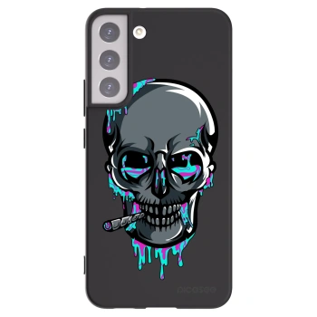 Picasee silikónový čierny obal pre Samsung Galaxy S22+ 5G - EARTH - Lebka 3.0