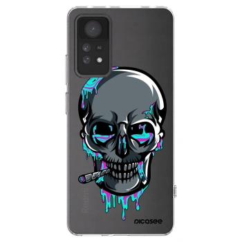Picasee silikónový prehľadný obal pre Xiaomi Redmi Note 11 Pro - EARTH - Lebka 3.0