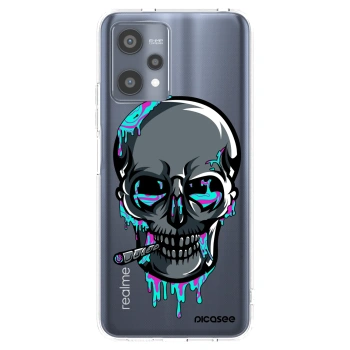 Picasee silikónový prehľadný obal pre Realme 9 Pro 5G - EARTH - Lebka 3.0