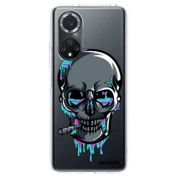 Picasee silikónový prehľadný obal pre Huawei Nova 9 SE - EARTH - Lebka 3.0