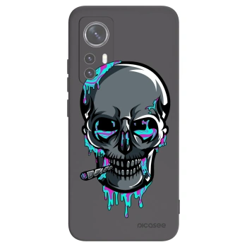 Picasee silikónový čierny obal pre Xiaomi 12 - EARTH - Lebka 3.0