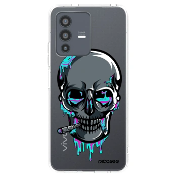 Picasee silikónový prehľadný obal pre Vivo V23 5G - EARTH - Lebka 3.0